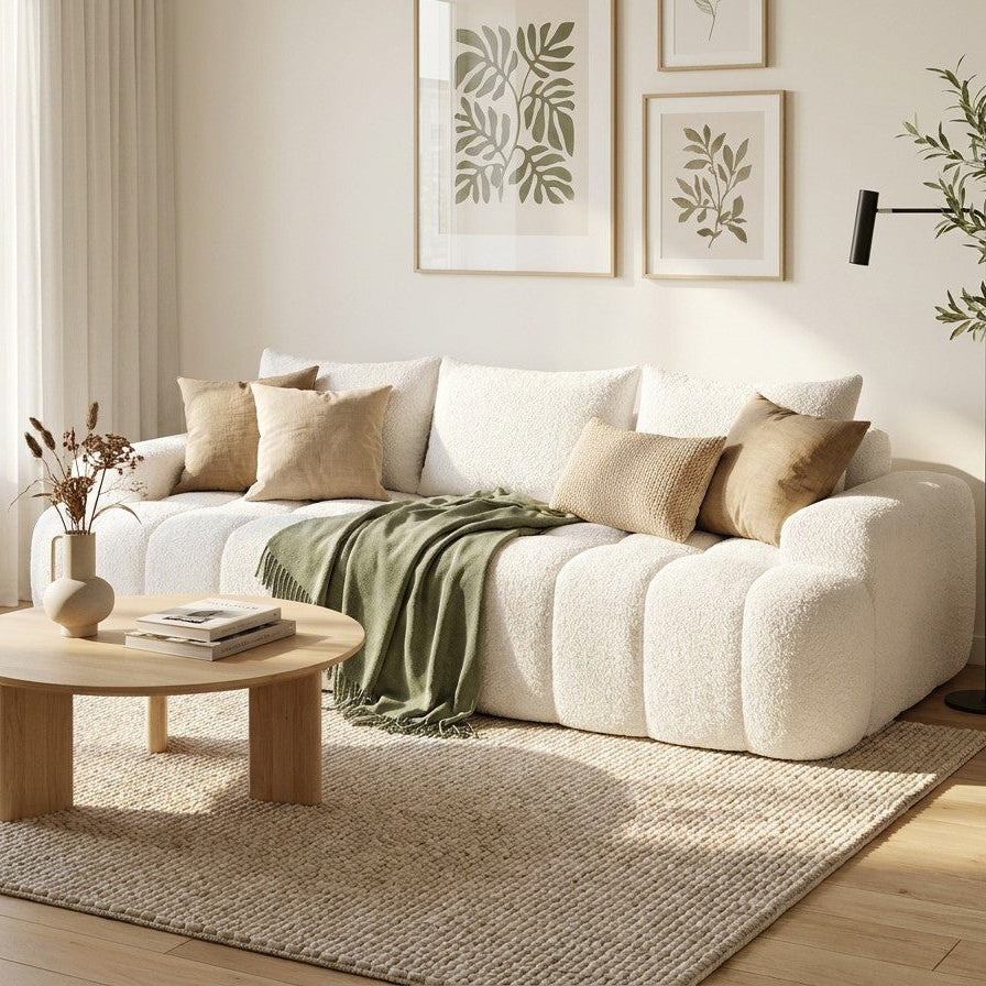 100" Extra Large Curved Front Sofa