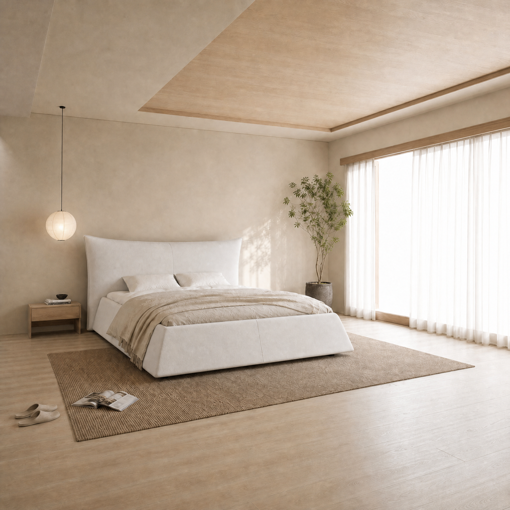 Velvet Upholstered Platform Bed