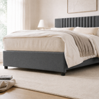 Upholstered Platform Bed with 2 Storage Drawers