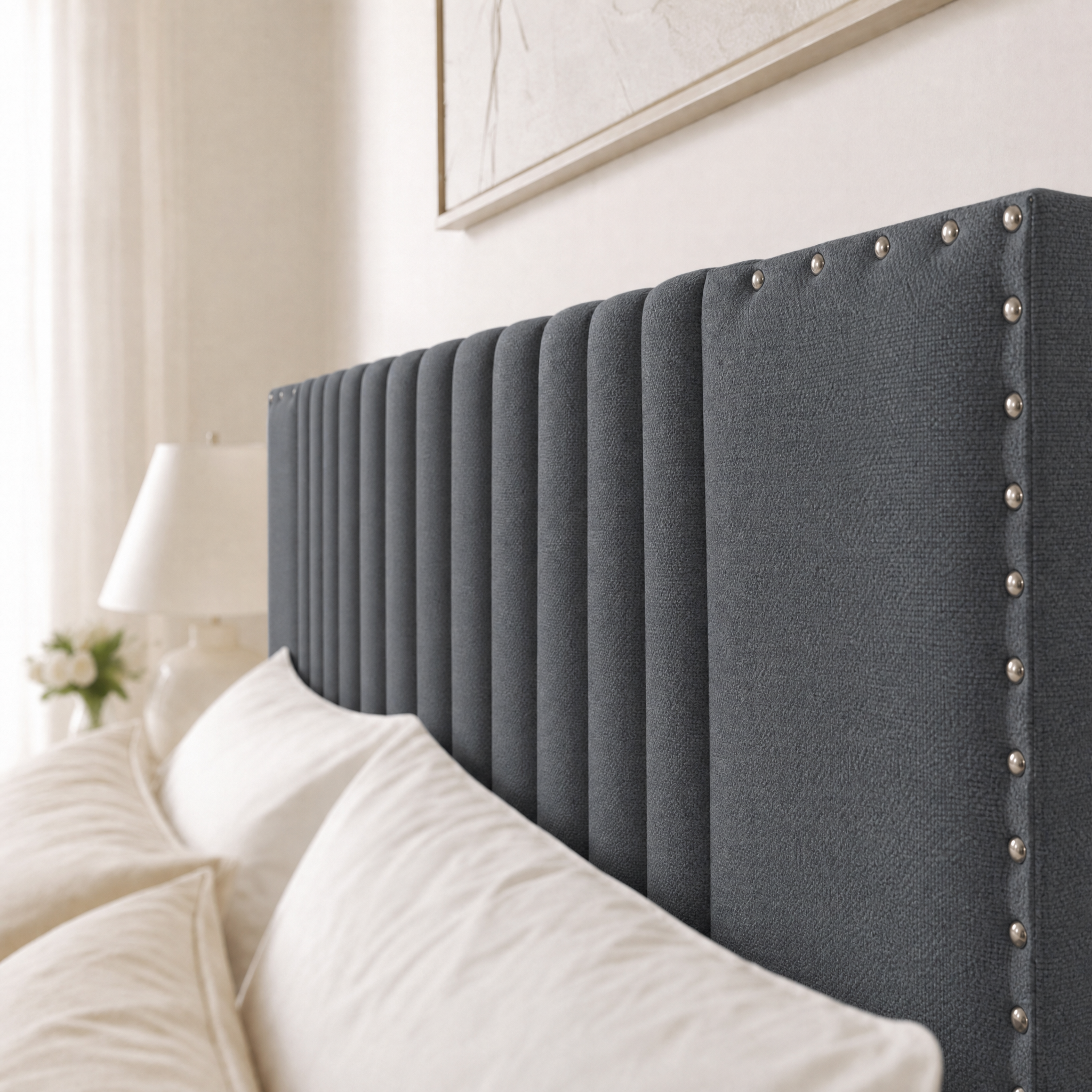 Upholstered Platform Bed with 2 Storage Drawers