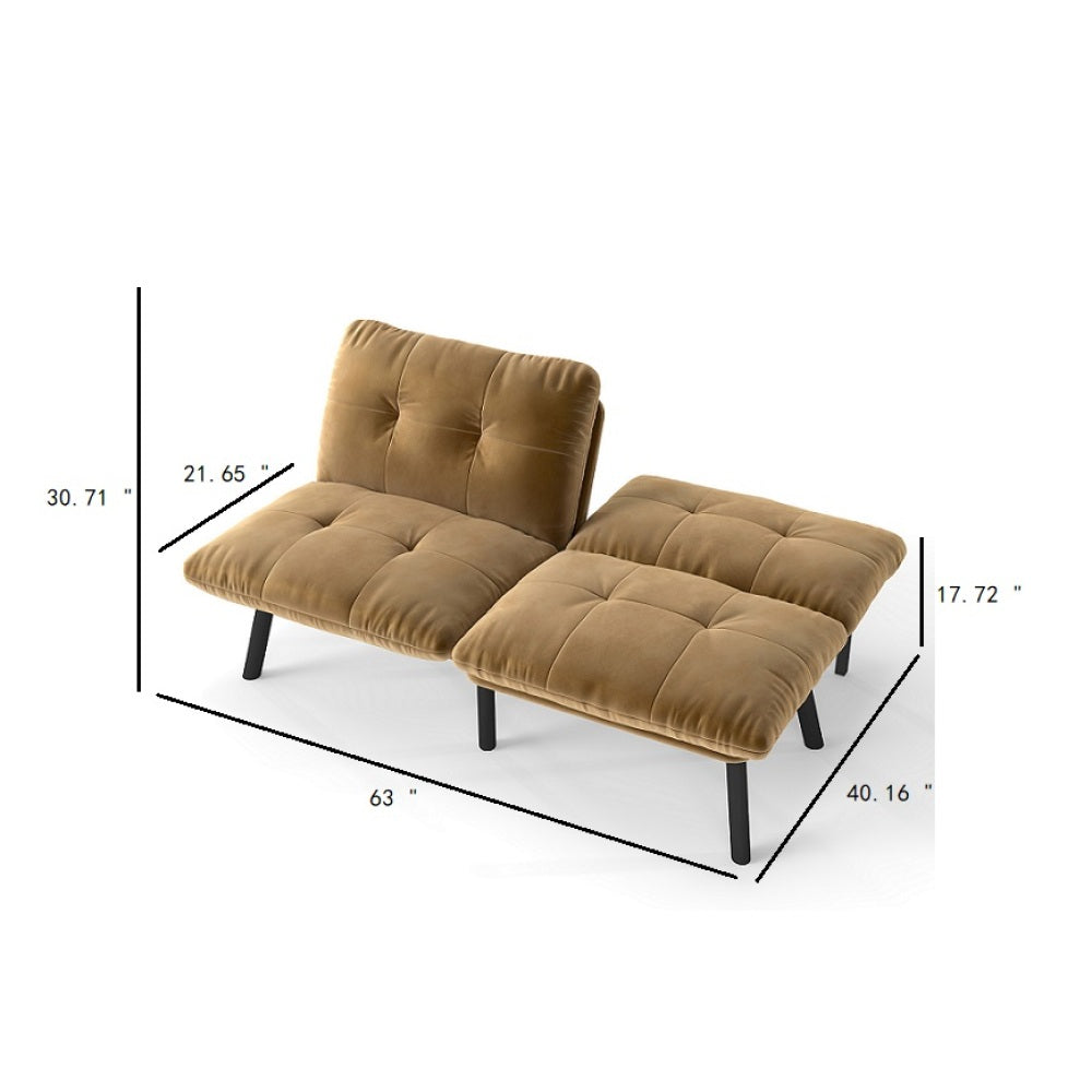 63" Convertible Folding Sofa Bed
