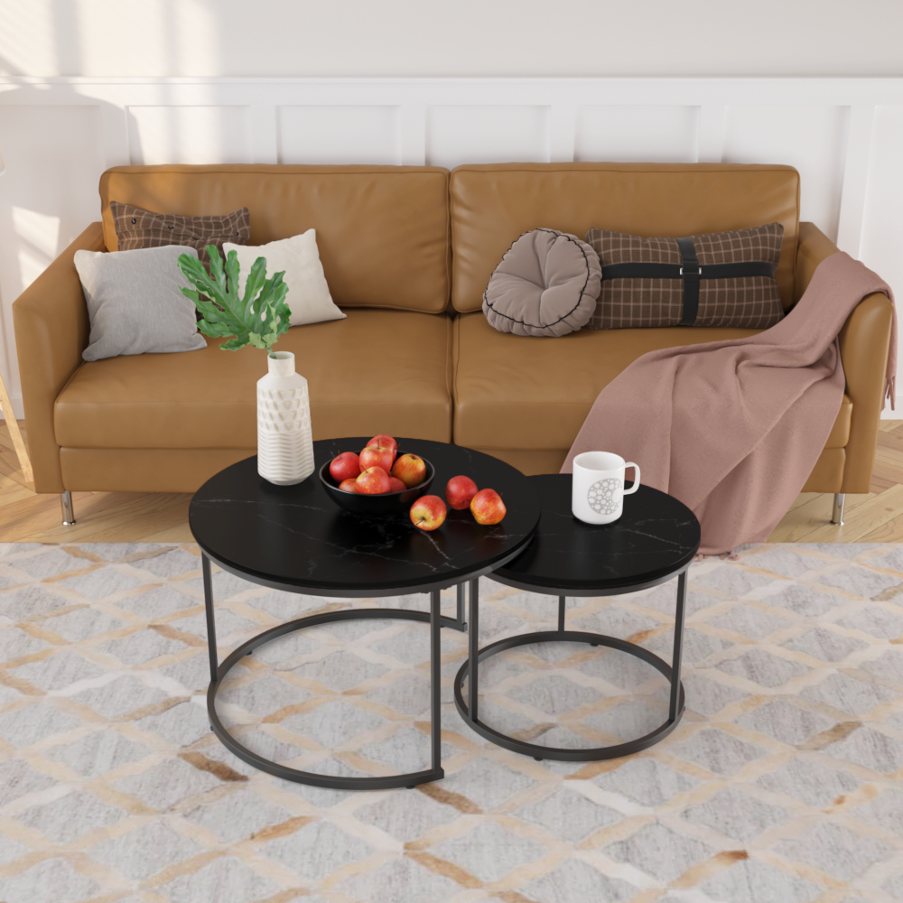 27.6" Nesting Coffee Table Set of 2