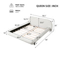 Boucle Upholstered Platform Bed