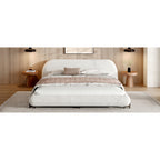 Boucle Upholstered Platform Bed