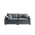 Large Deep-Seat 2-Seat Corduroy Sofa