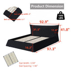 Velvet Upholstered Platform Bed