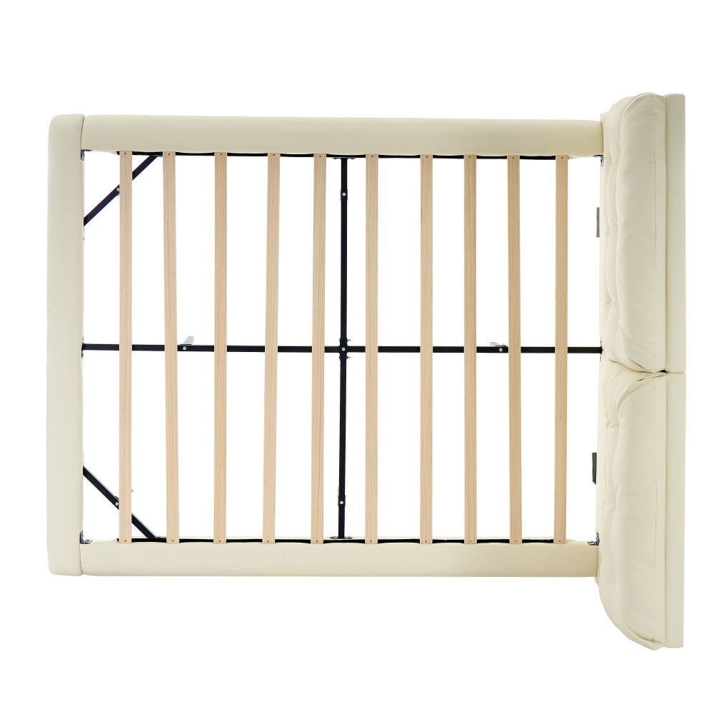 PU Leather Floating Platform Bed