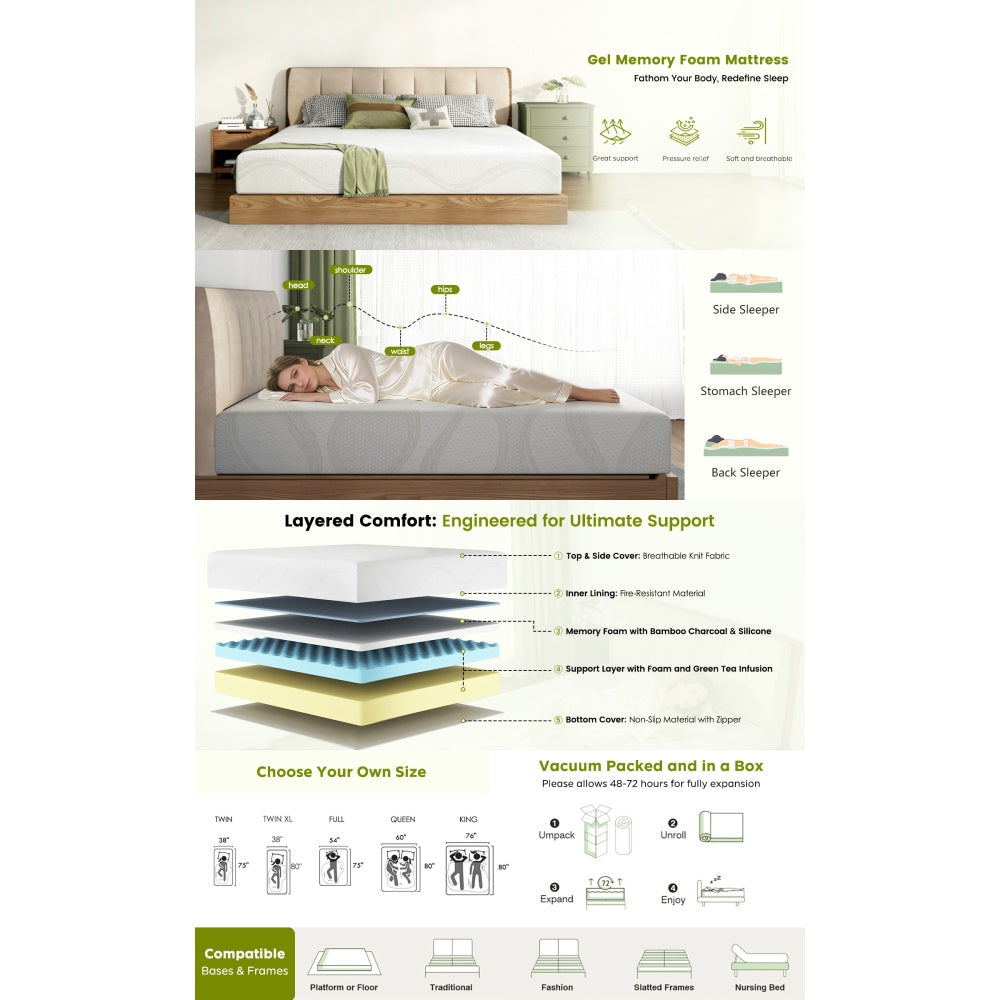 12" Memory Foam Mattress