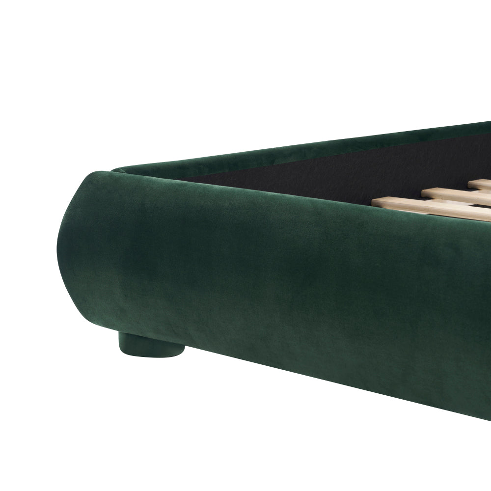 Boucle Upholstered Platform Bed