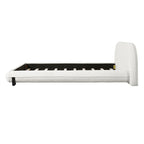 Boucle Upholstered Platform Bed