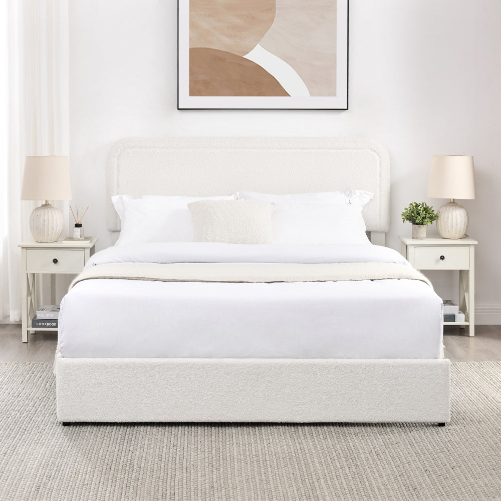 Platform Storage Bed with 4 Built-In Drawers