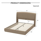 Linen Upholstered Platform Bed