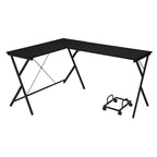62.5" L-Shaped Computer Desk with CPU Holder