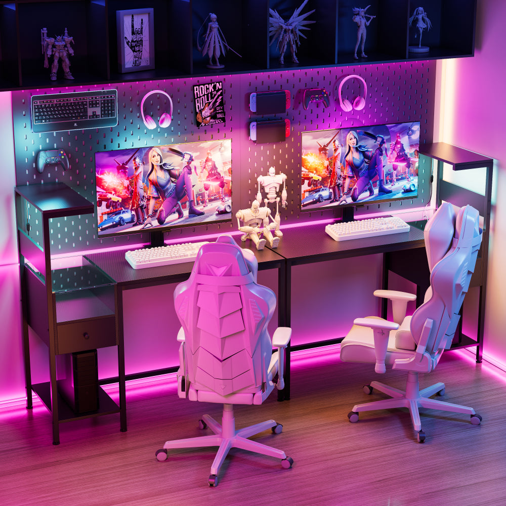Computer Desk with Power Outlet & USB Charging