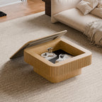 31.5'' Square Coffee Table with Storage Solid