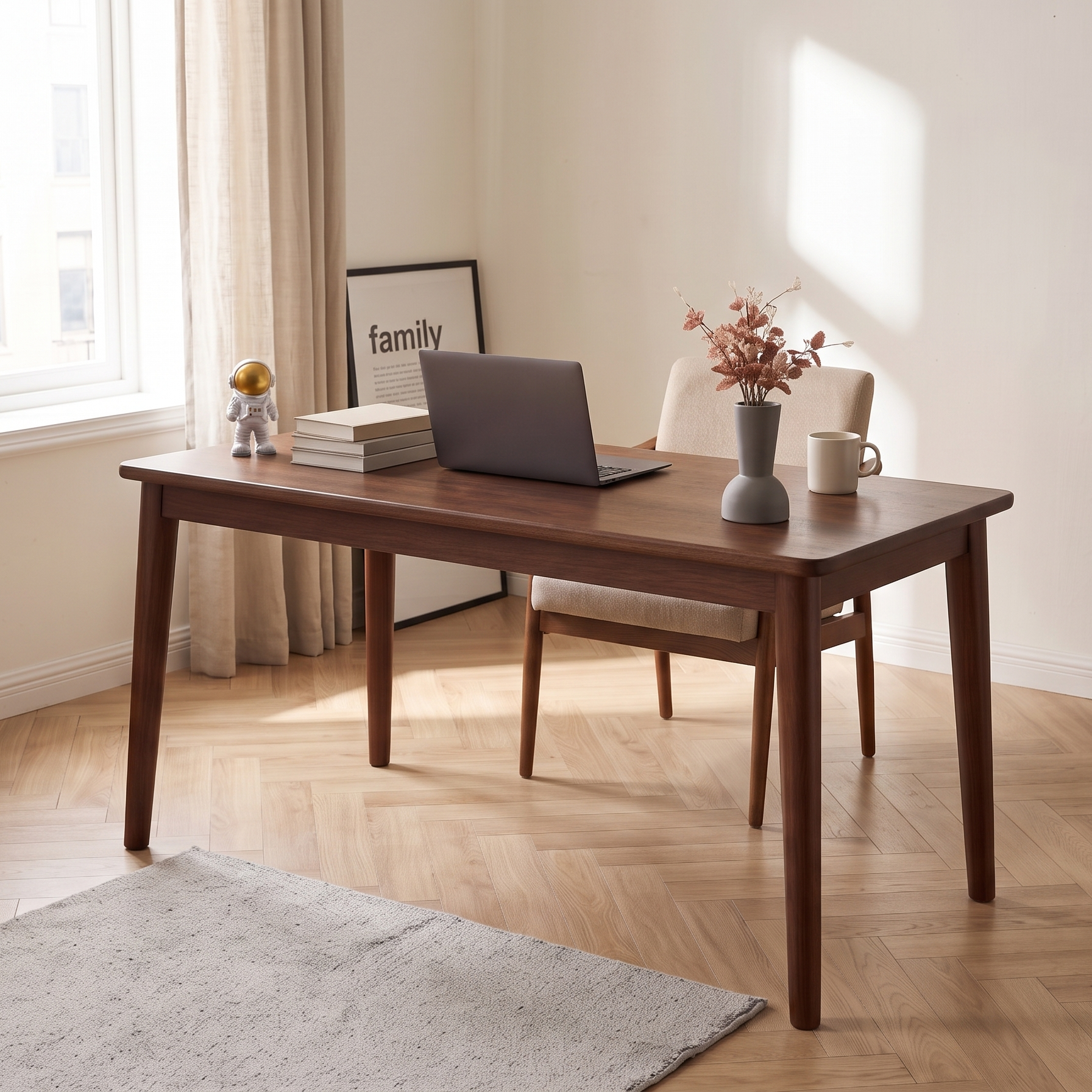 Solid Wood Writing Desk