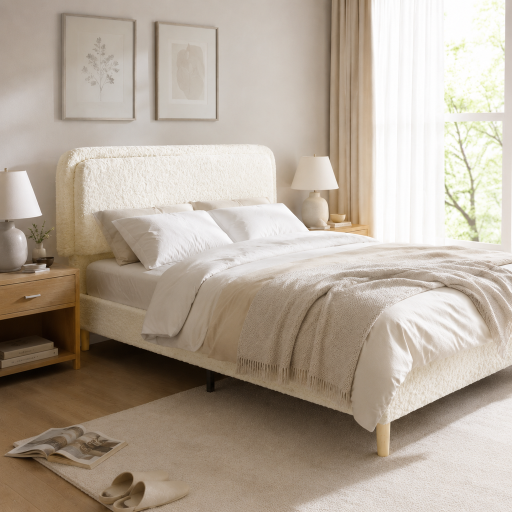 Teddy Bear Plush Platform Bed