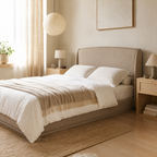 Linen Upholstered Platform Bed