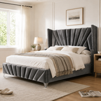 Wingback Platform Bed