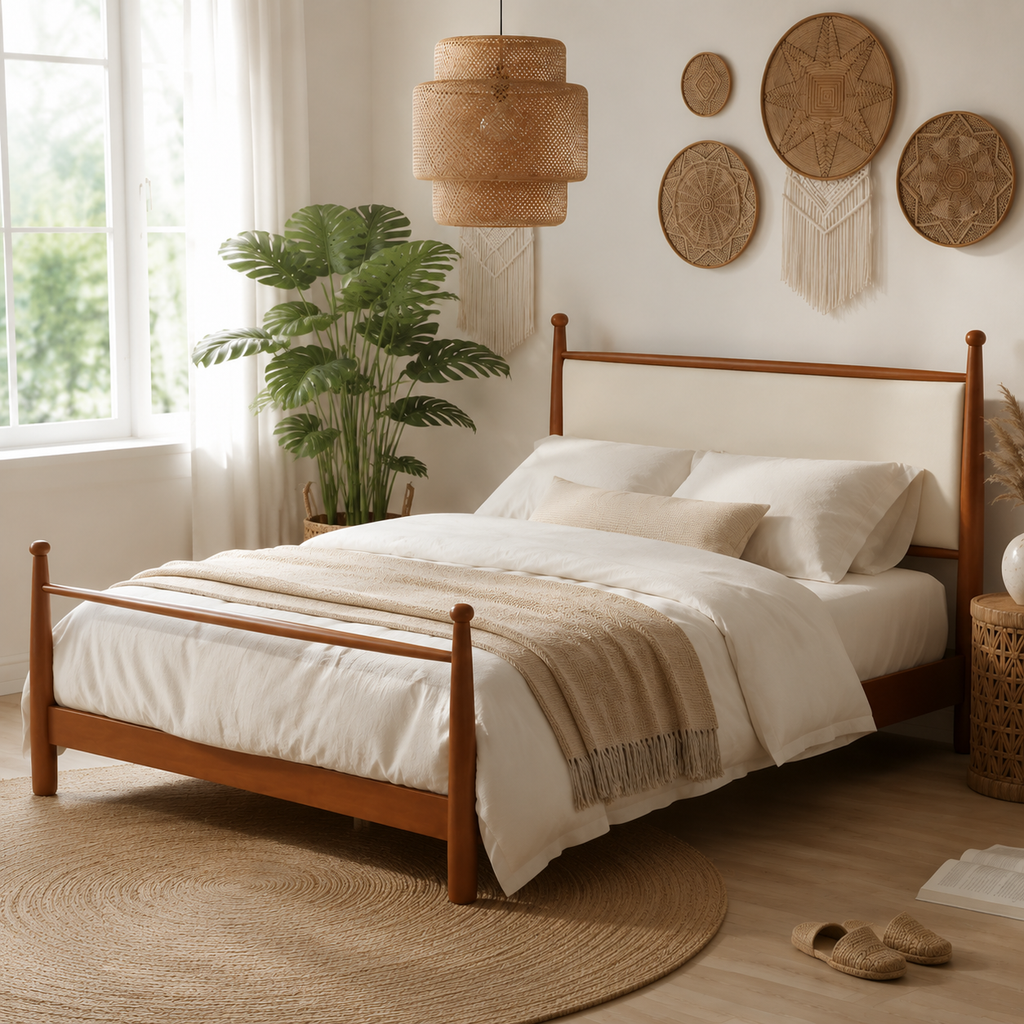 Solid Poplar & Plywood Platform Bed