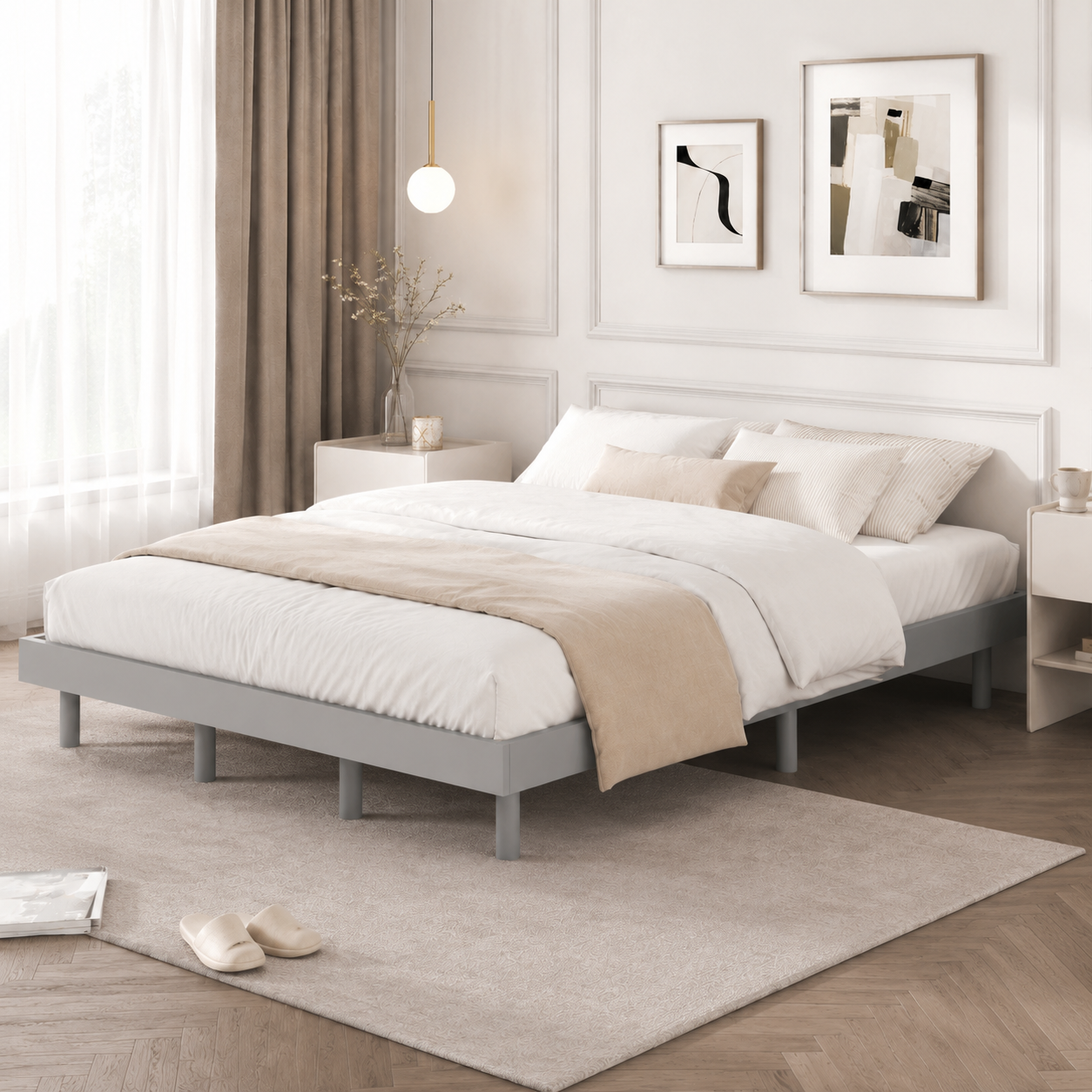 Modern Floating Platform Bed