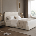 Boucle Upholstered Platform Bed