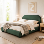 Boucle Upholstered Platform Bed