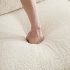 2-Seat Modular Teddy Fabric Cloud Sofa