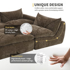 116" Fully Compressed 4-Seat Chenille Sectional