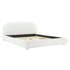 Boucle Upholstered Platform Bed