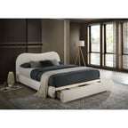 Boucle Upholstered Platform Bed