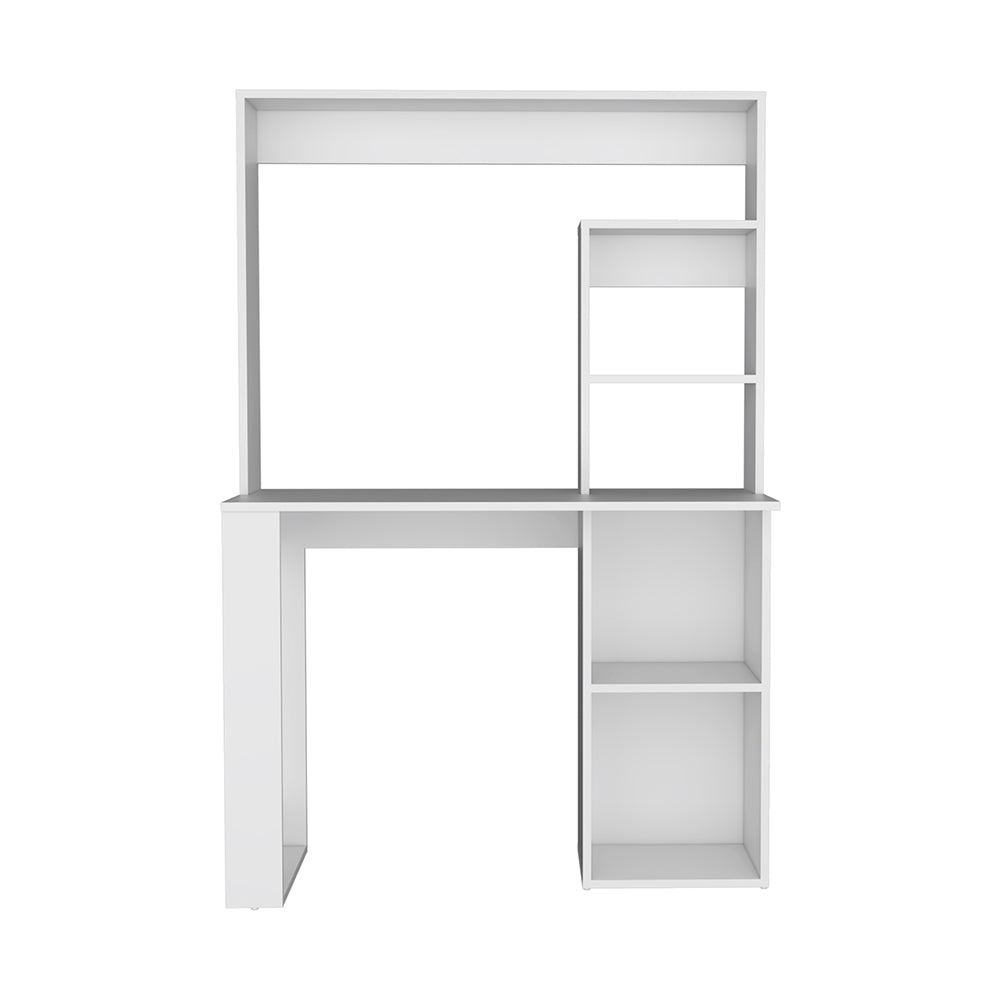 38.8" Modern Computer Desk with Hutch & Multiple