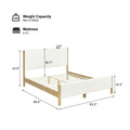 White Boucle Upholstered Platform Bed