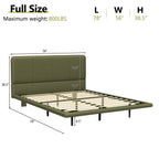 Floating PU Leather Platform Bed