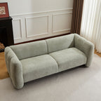 83" Modern Wave Design 3-Seat Boucle Sofa
