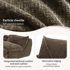 116" Fully Compressed 4-Seat Chenille Sectional