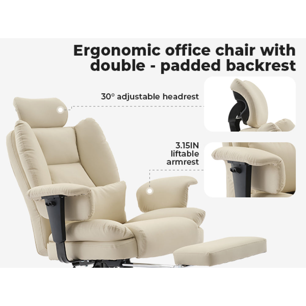 Ergonomic High-Back PU Leather Office Chair