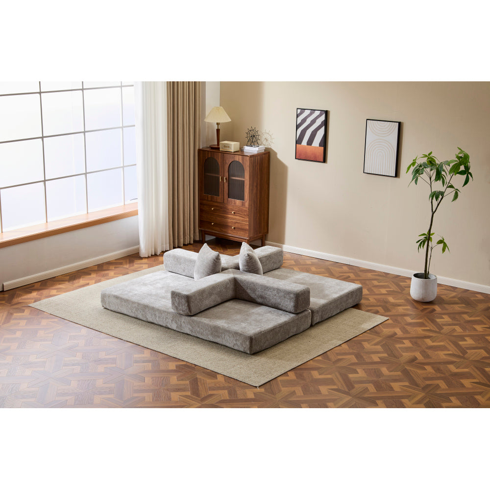 3-Seat Convertible Floor Sofa Bed