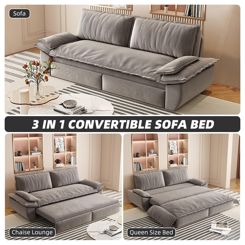 73.2" Queen Pull-Out Sofa Bed