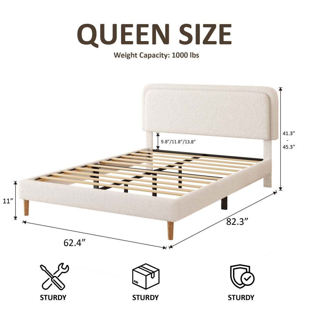 Teddy Bear Plush Platform Bed