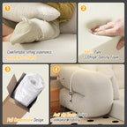 78.7" 3-in-1 Foldable Floor Sofa Bed