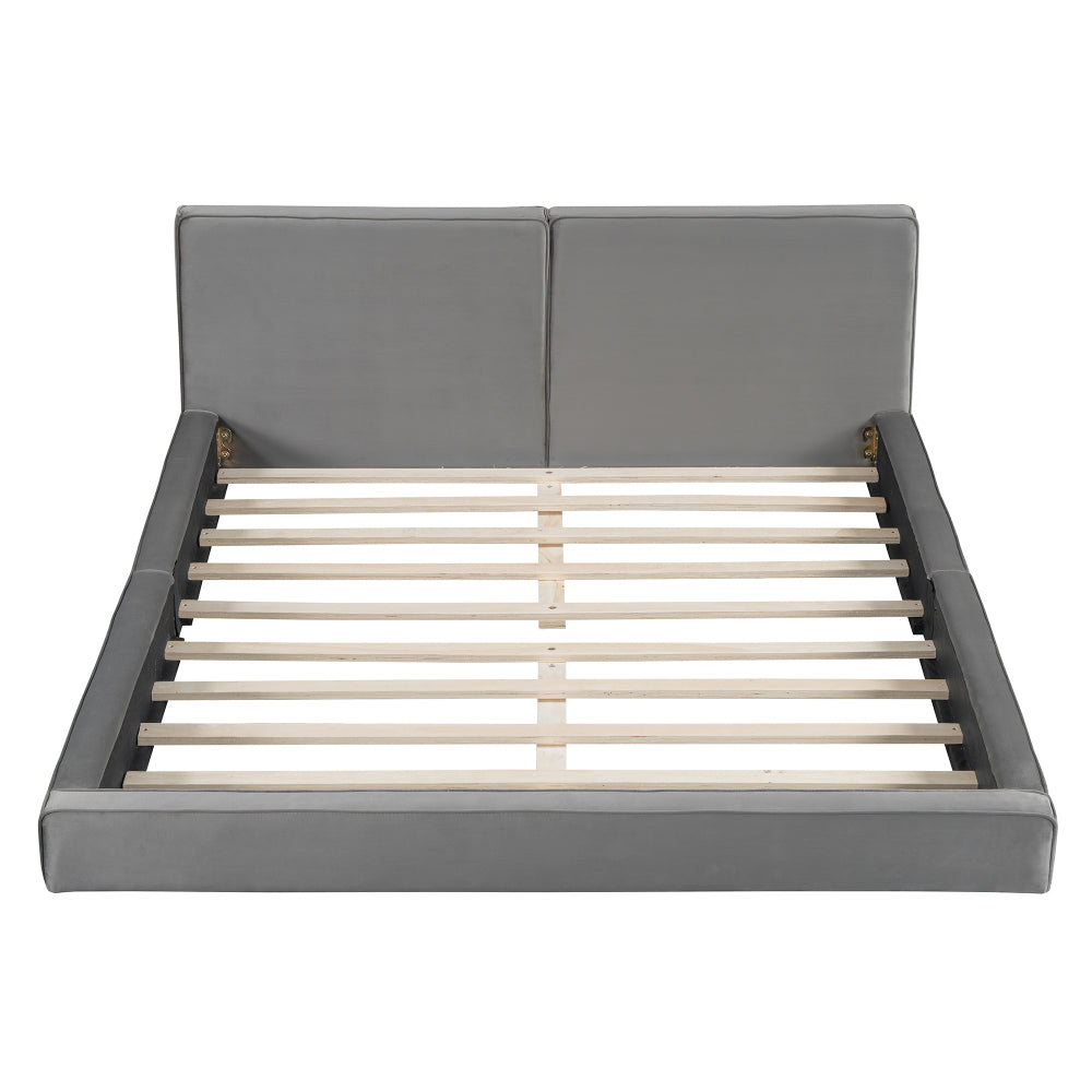 Velvet Upholstered Platform Bed
