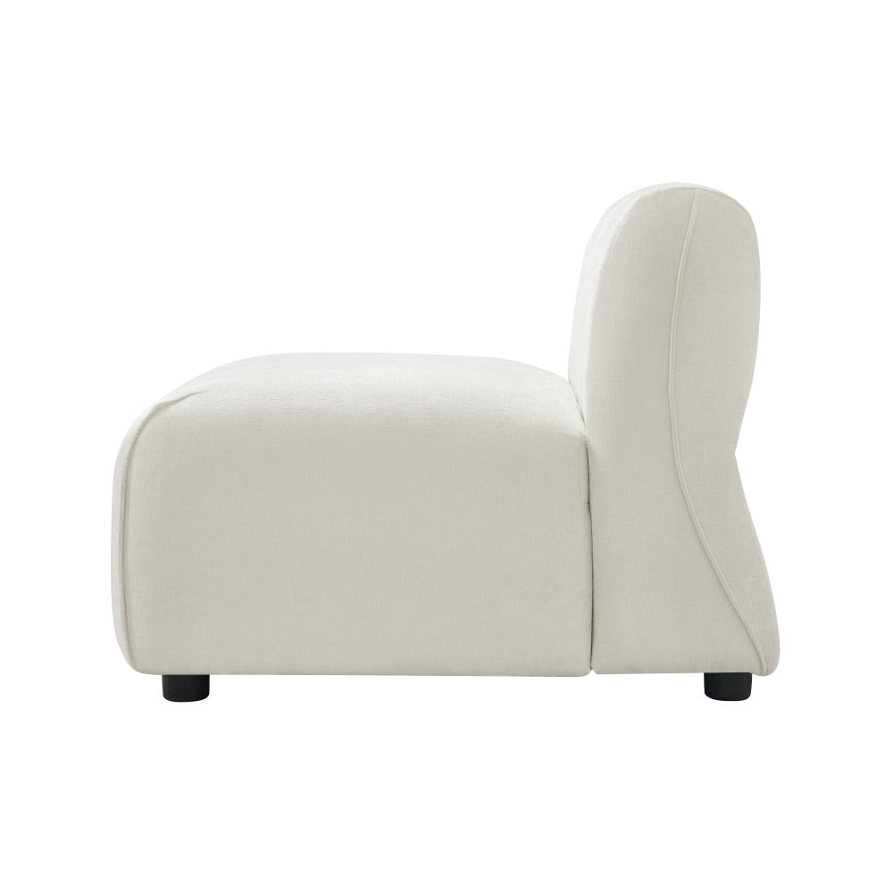 Modern Curved Upholstered Accent Chair