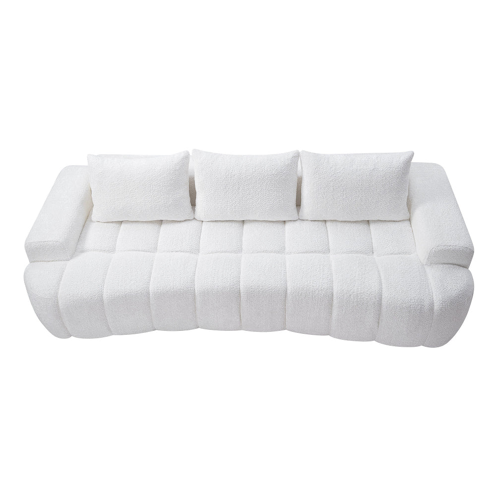 100" Extra Large Curved Front Sofa