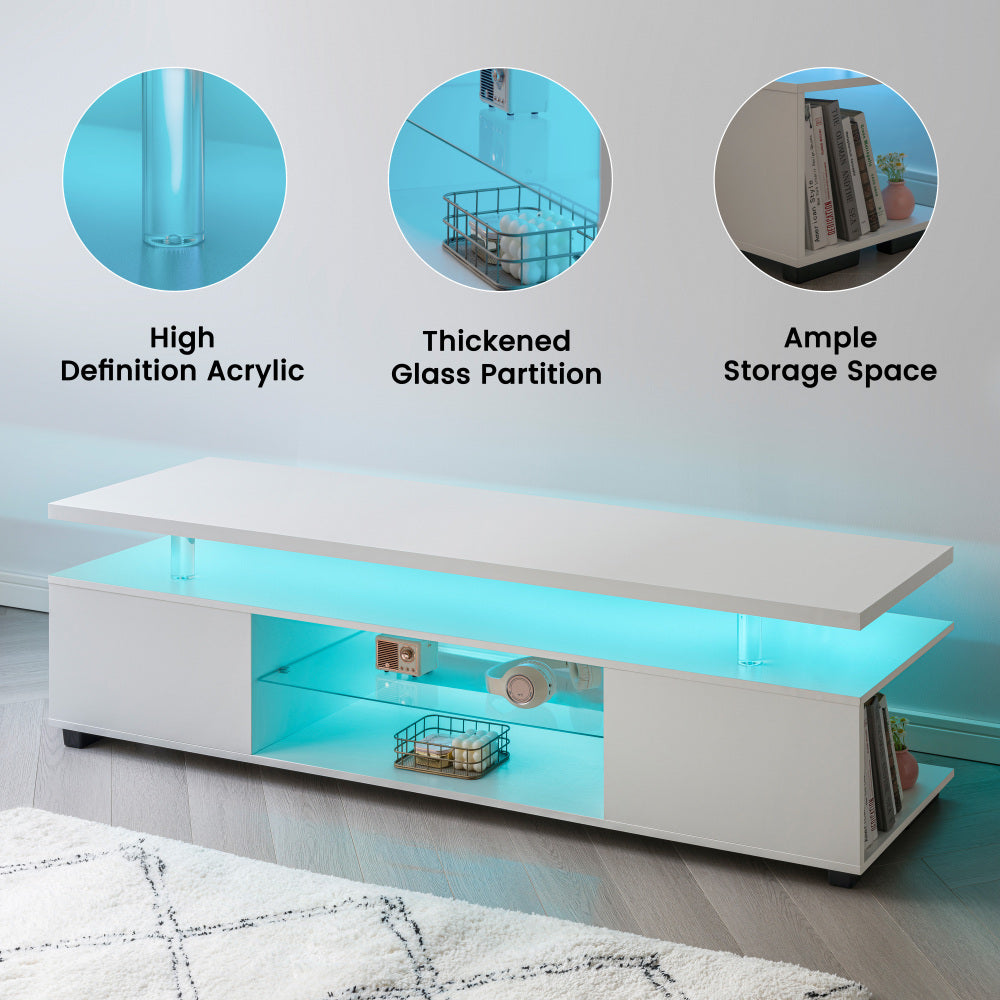 TV Stand for 60 Inch TV LED Gaming Entertainment