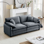 Large Deep-Seat 2-Seat Corduroy Sofa
