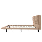 PU Leather Floating Platform Bed