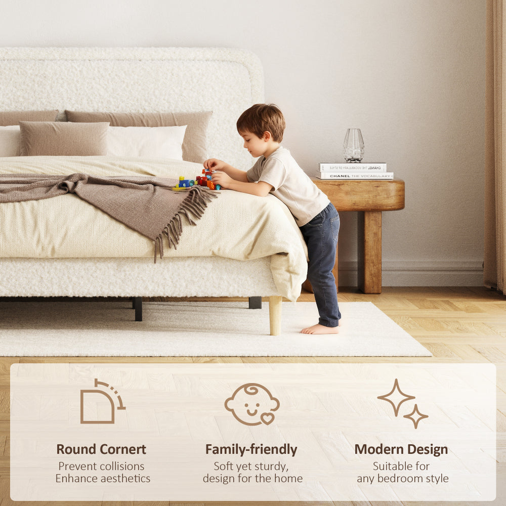 Teddy Bear Plush Platform Bed