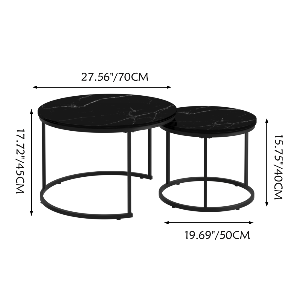 27.6" Nesting Coffee Table Set of 2