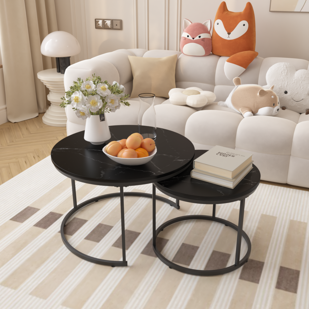 27.6" Nesting Coffee Table Set of 2